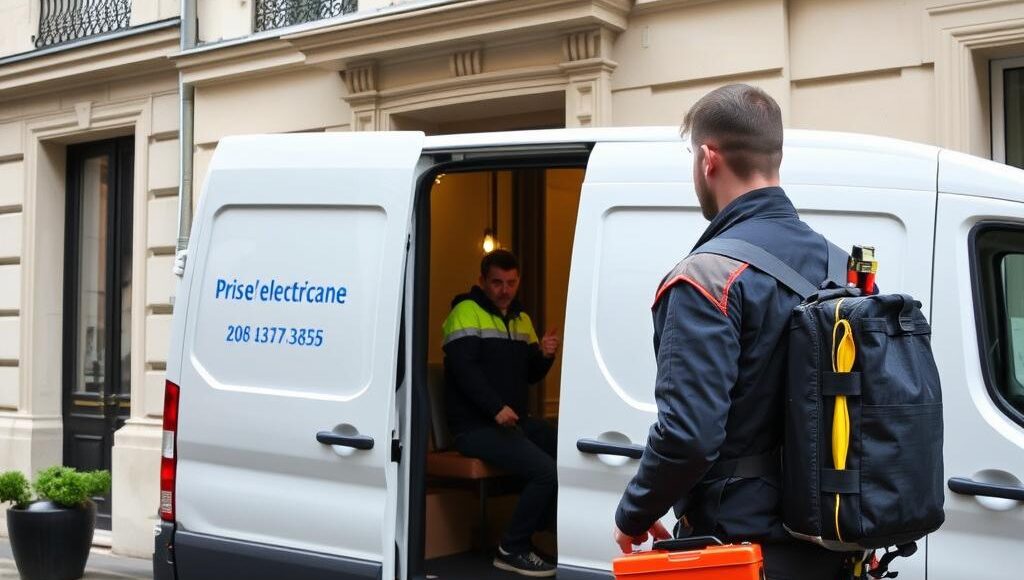 Électricien Paris arrivant rapidement chez un client
