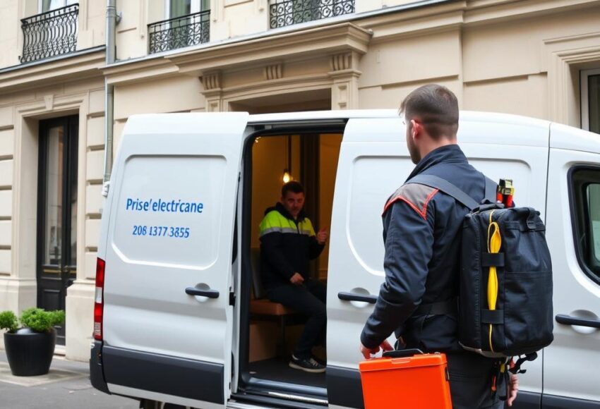 Électricien Paris arrivant rapidement chez un client